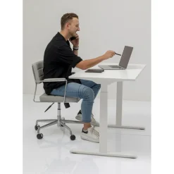 Bureau Office Blanc Blanc 160X80