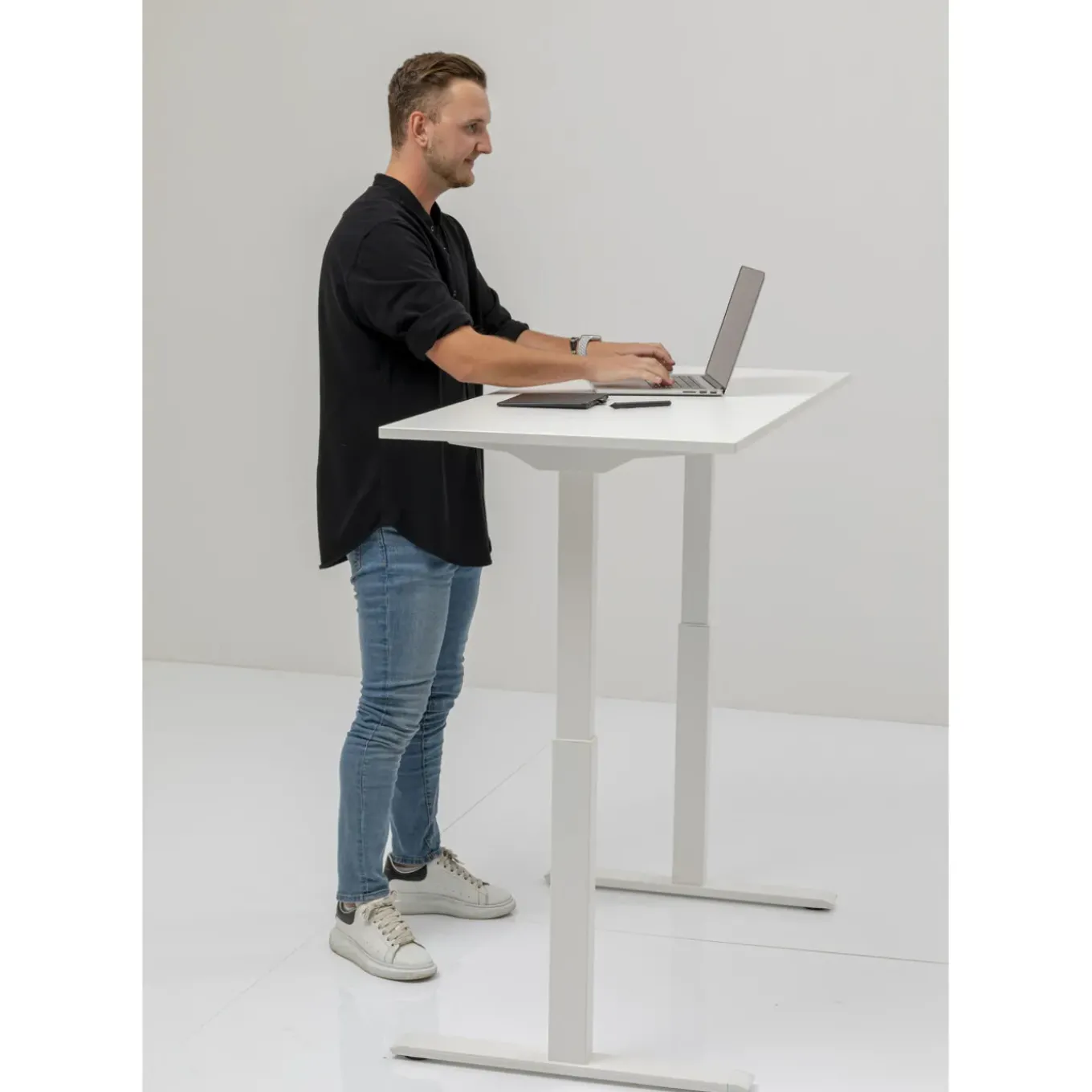 Bureau Office Blanc Blanc 160X80