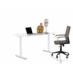 Bureau Office Blanc Blanc 160X80
