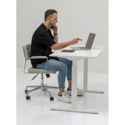 Bureau Office Blanc Blanc 160X80