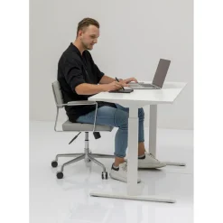 Bureau Office Blanc Blanc 160X80