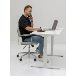 Bureau Office Blanc Blanc 160X80