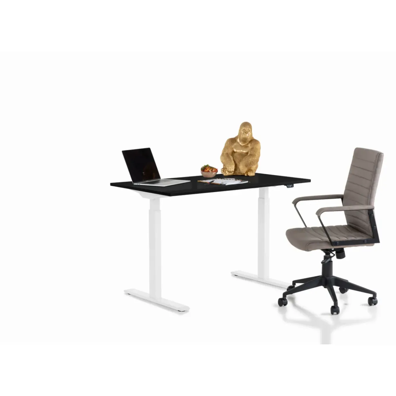 Bureau Office Blanc Noir 120X70