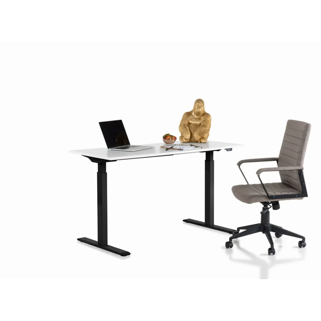 Bureau Office Noir Blanc 140X70