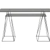 Bureau Polar Noir 8Mm Verre Trempe 135X65Cm