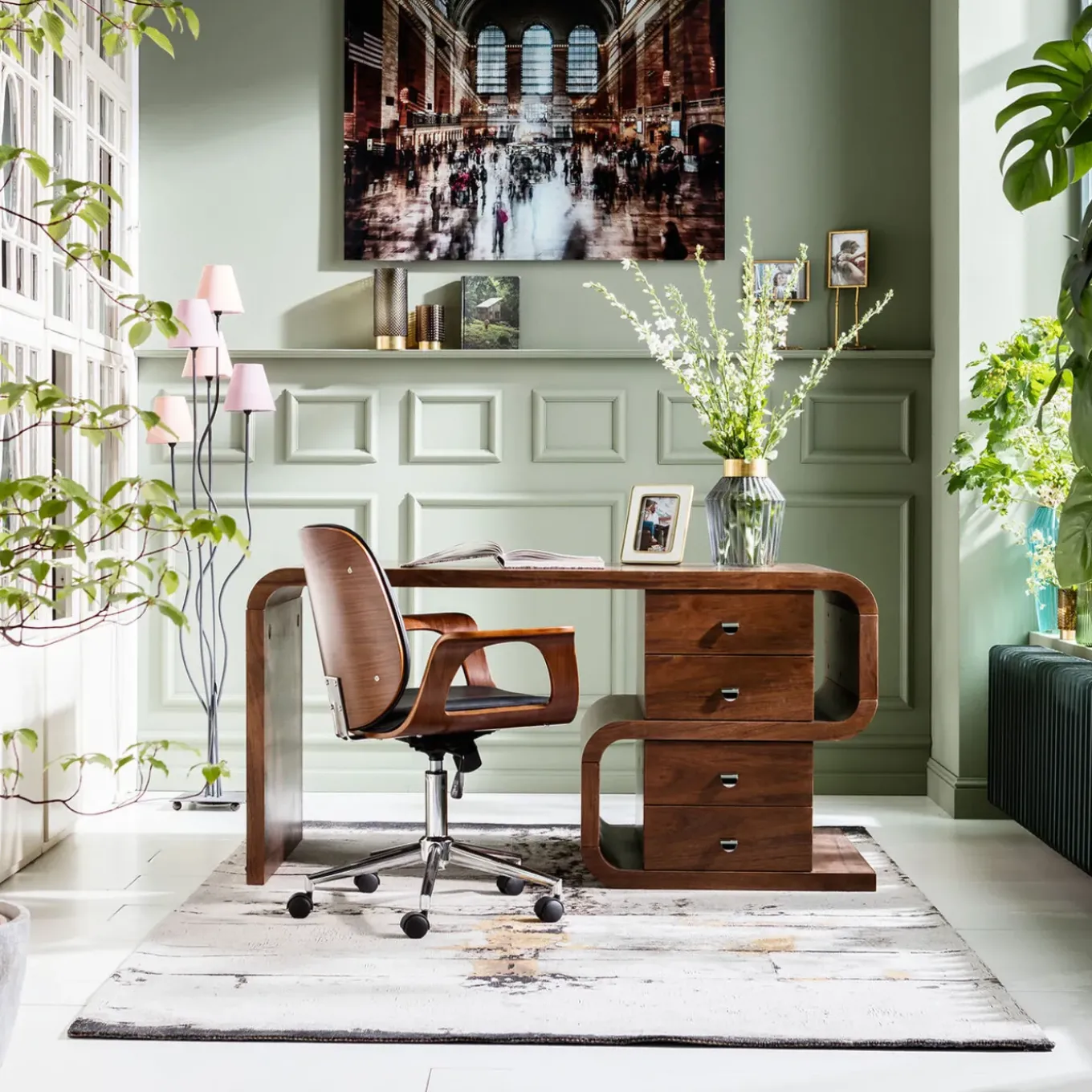 Bureau Soft Snake Noyer 150X70Cm