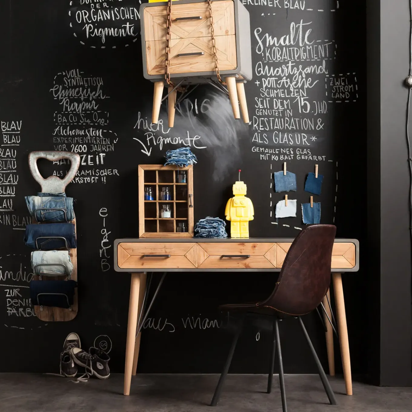 Bureau X Factory 3 Tiroirs 120X60Cm