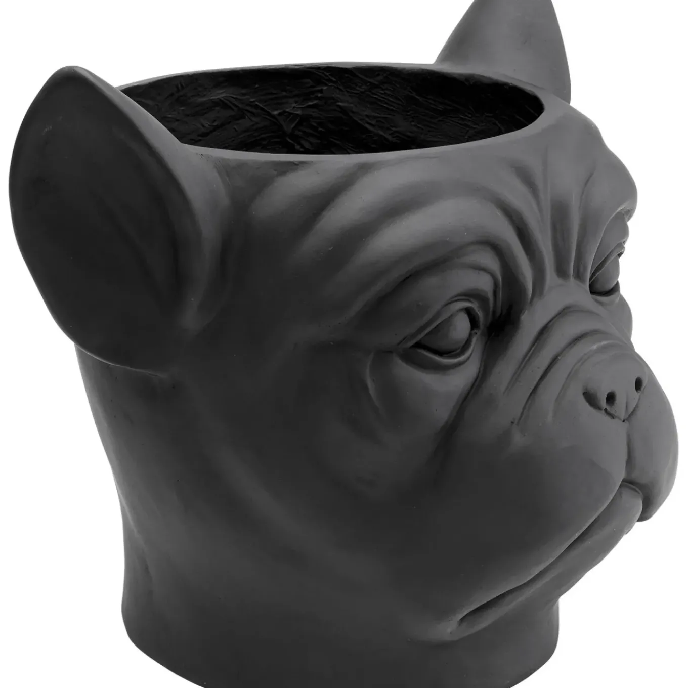 Cachepot Décoratif Bulldog Noir