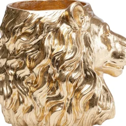 Cachepot Décoratif Lion Dore