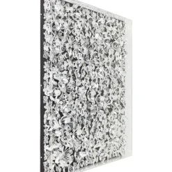 Cadre Décoratif Silver Flower 100X100Cm