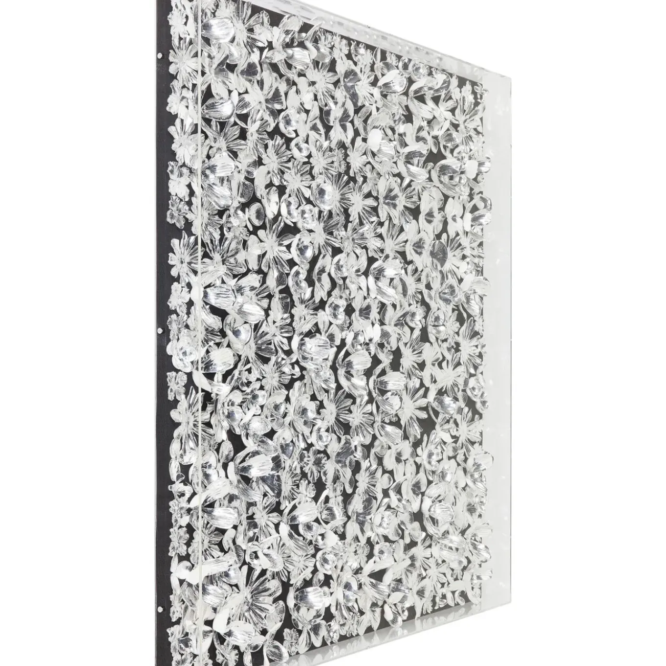 Cadre Décoratif Silver Flower 100X100Cm