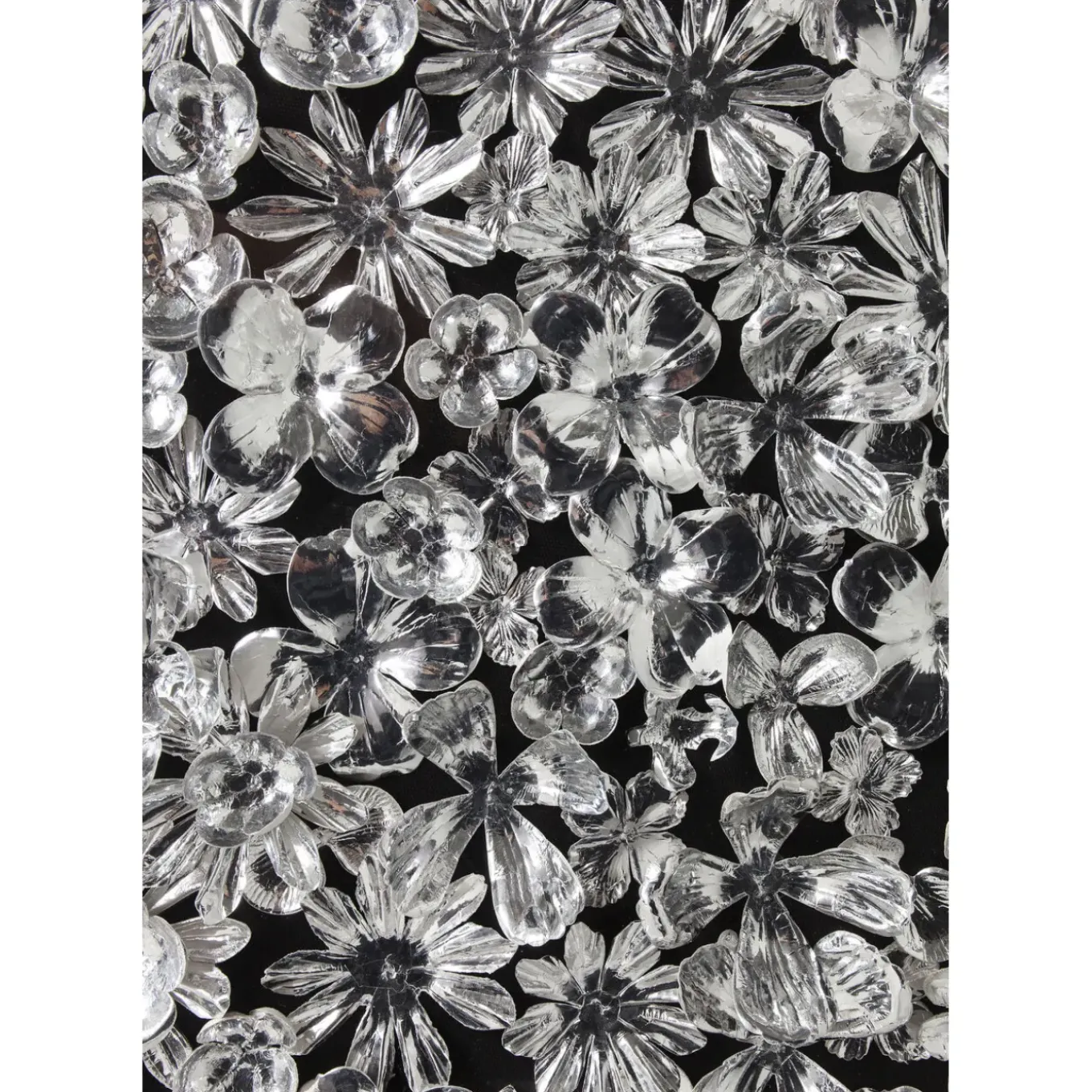 Cadre Décoratif Silver Flower 100X100Cm