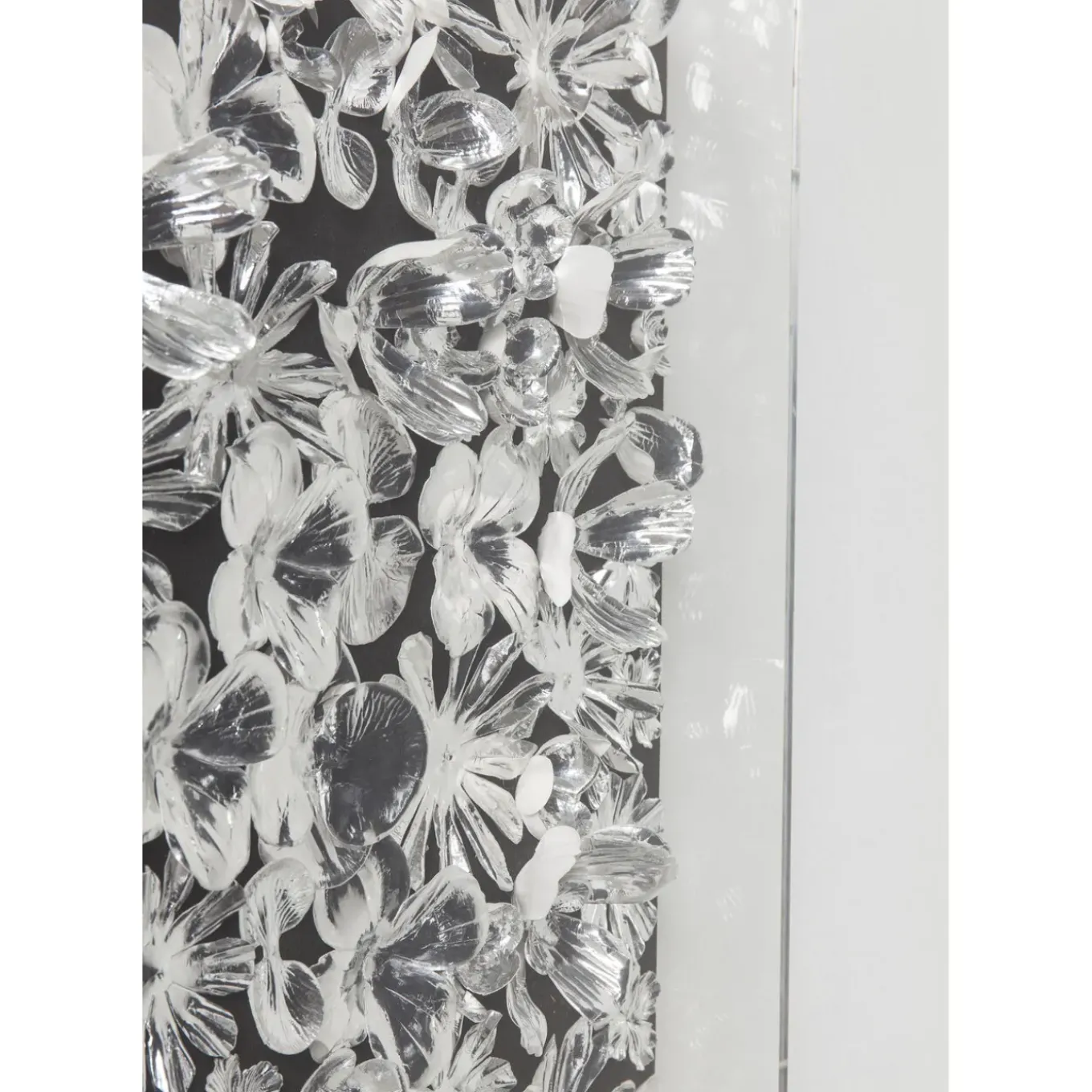 Cadre Décoratif Silver Flower 100X100Cm