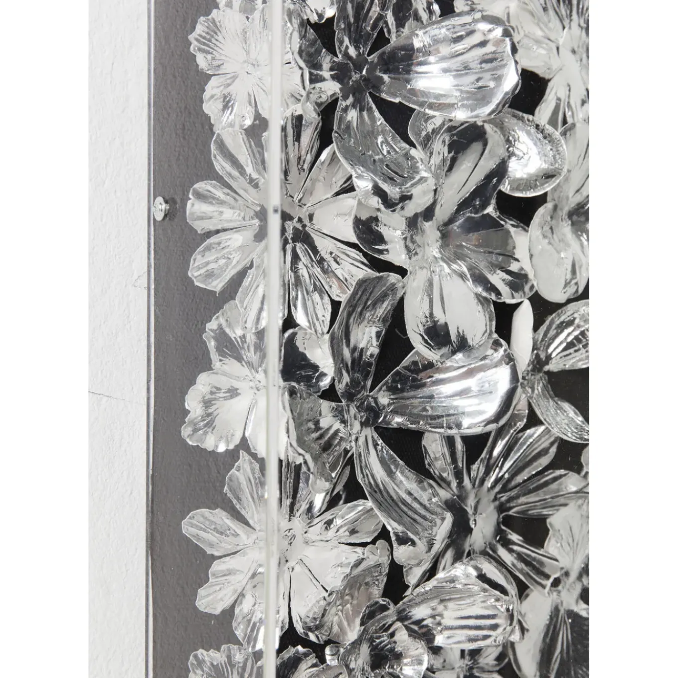 Cadre Décoratif Silver Flower 100X100Cm