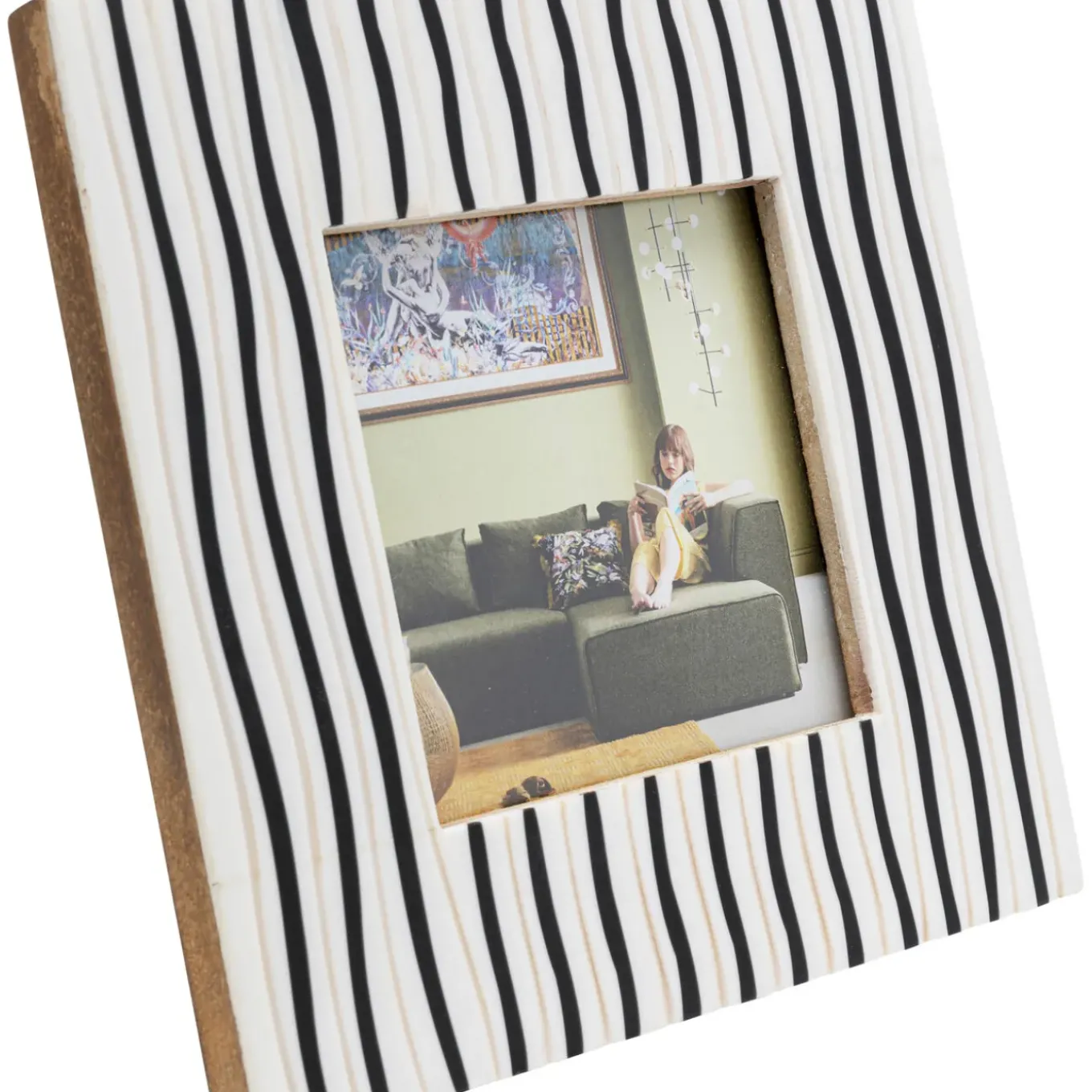 Cadre Photo Black Stripes10X10Cm