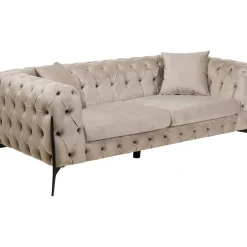 Canapés Bellissima 2-Places Velours Beige 200Cm