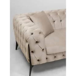 Canapés Bellissima 2-Places Velours Beige 200Cm