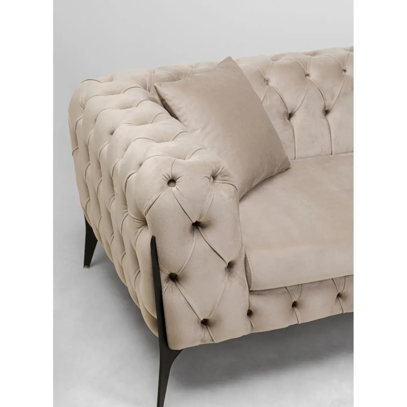 Canapés Bellissima 2-Places Velours Beige 200Cm