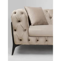 Canapés Bellissima 2-Places Velours Beige 200Cm