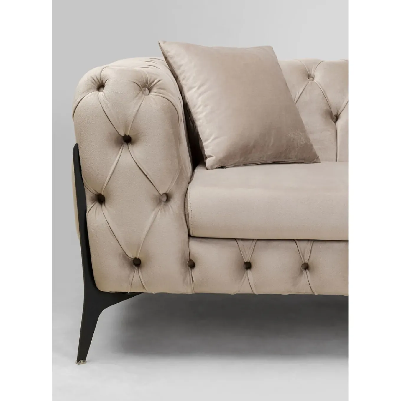 Canapés Bellissima 2-Places Velours Beige 200Cm