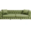 Canapés Bellissima 3-Places Velours Vert 240Cm