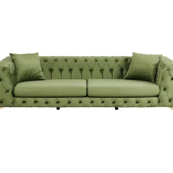 Canapés Bellissima 3-Places Velours Vert 240Cm
