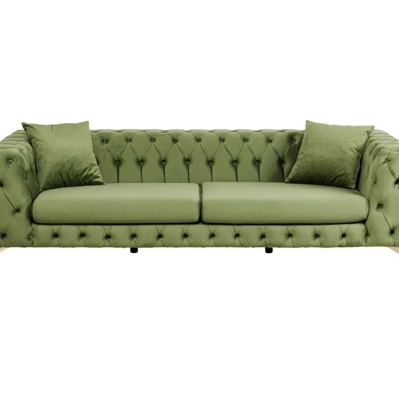 Canapés Bellissima 3-Places Velours Vert 240Cm