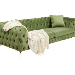 Canapés Bellissima 3-Places Velours Vert 240Cm