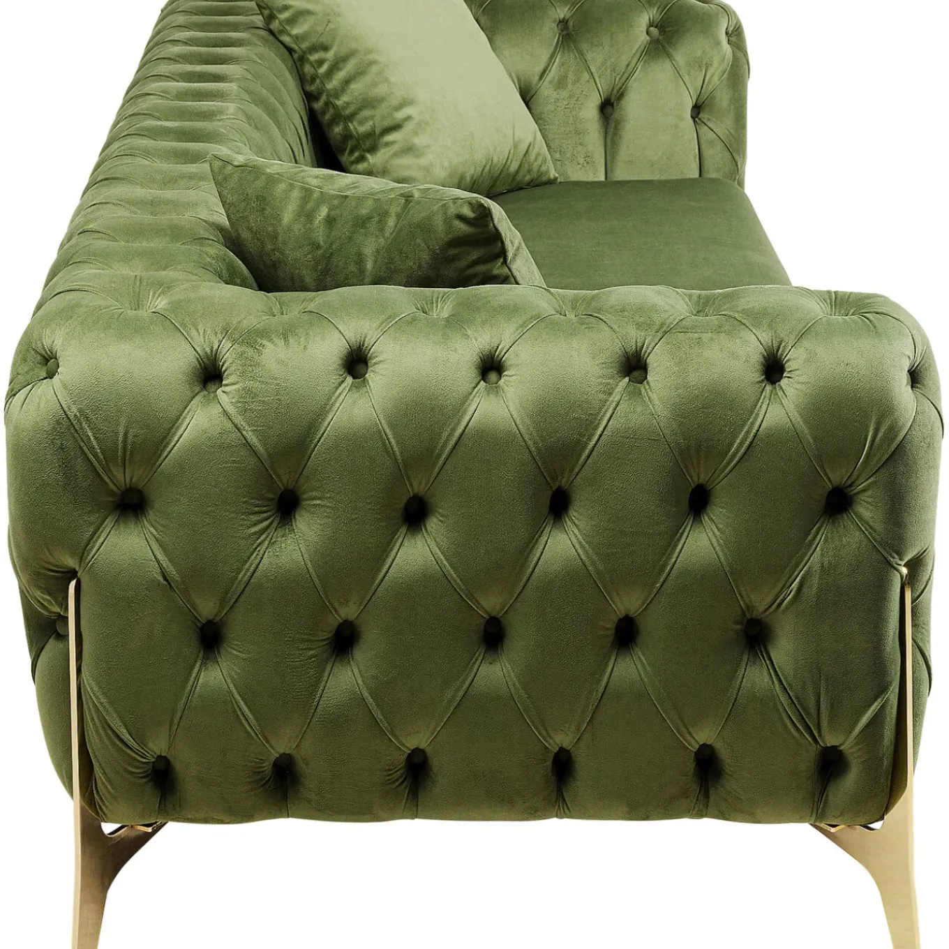 Canapés Bellissima 3-Places Velours Vert 240Cm