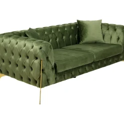 Canapés Bellissima 2-Places Velours Vert 200Cm