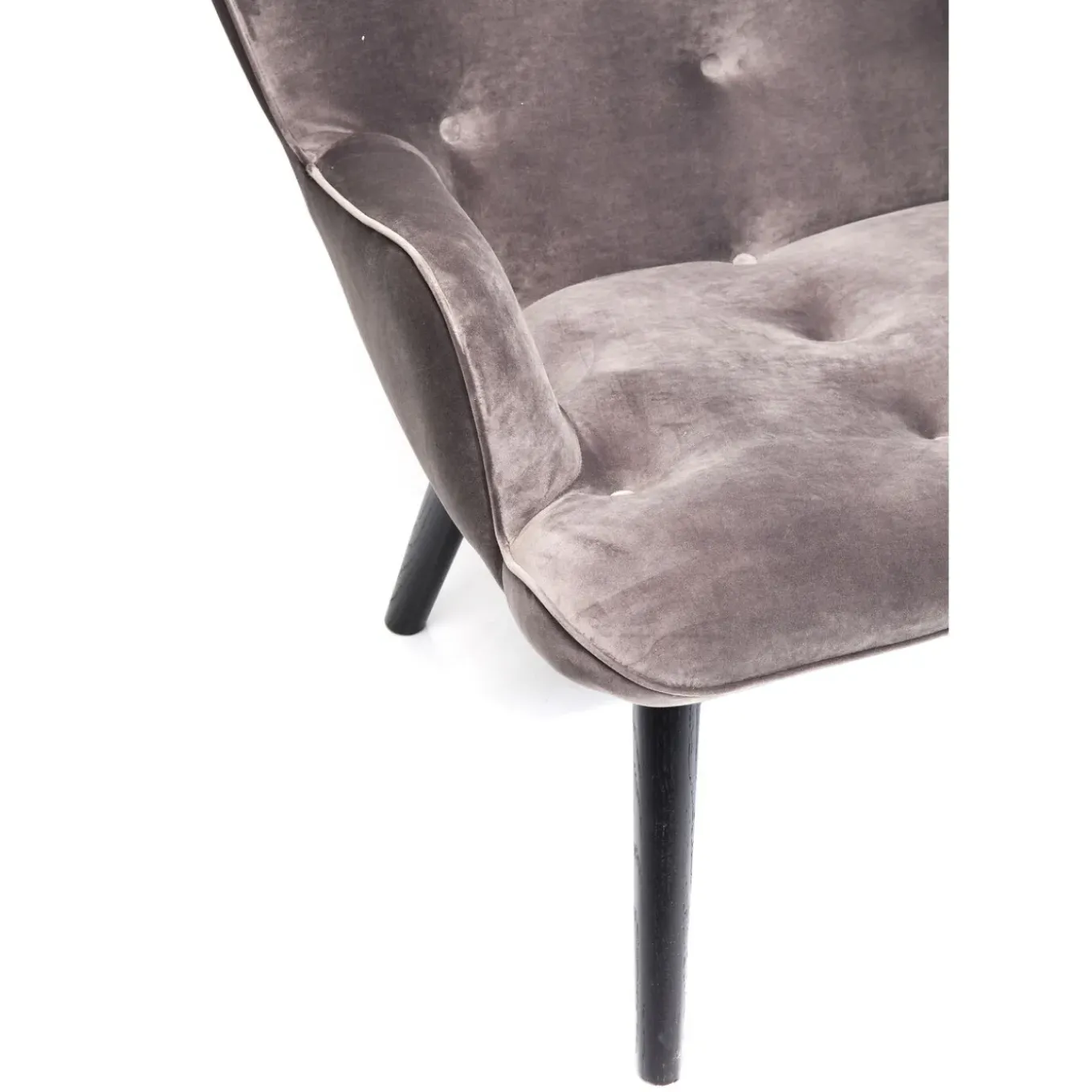 Canapés Black Vicky 2-Places Velours Gris