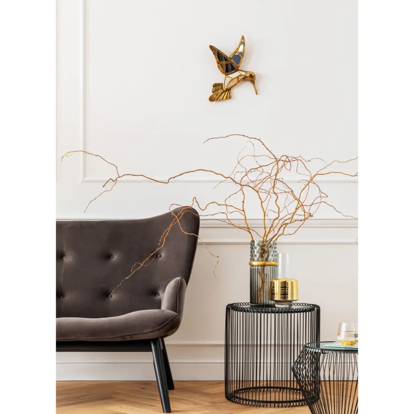 Canapés Black Vicky 2-Places Velours Gris