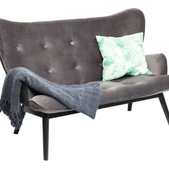 Canapés Black Vicky 2-Places Velours Gris