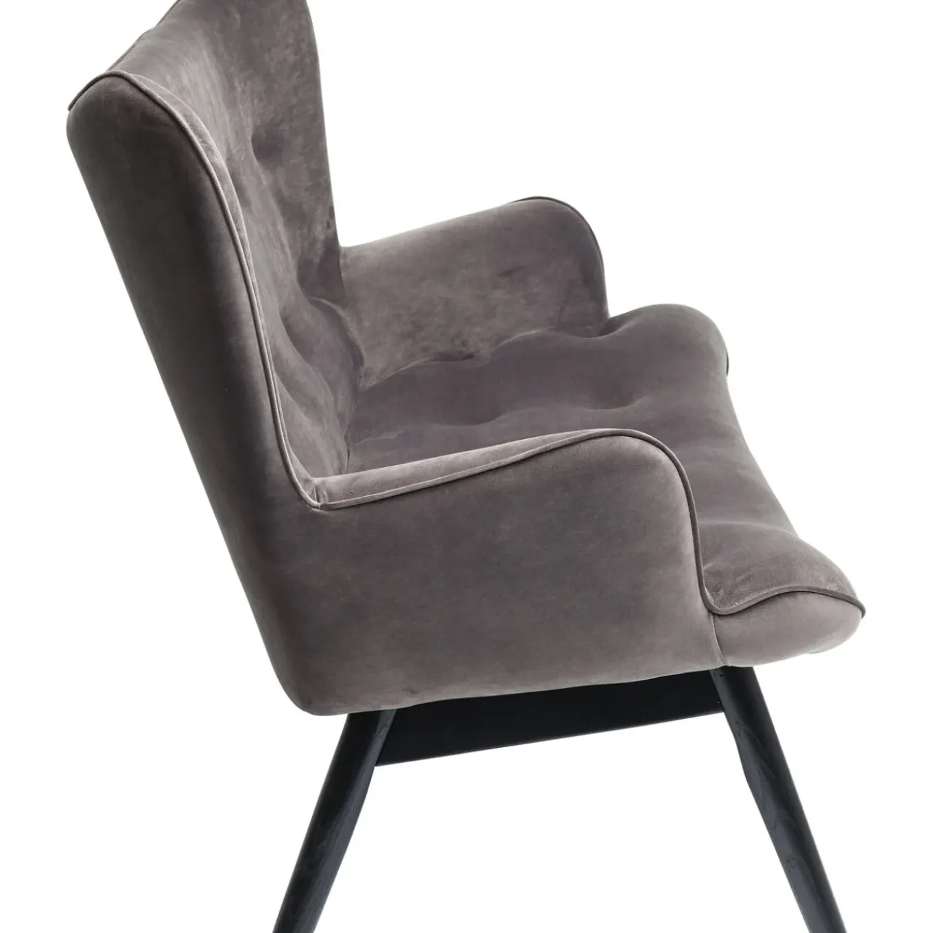 Canapés Black Vicky 2-Places Velours Gris