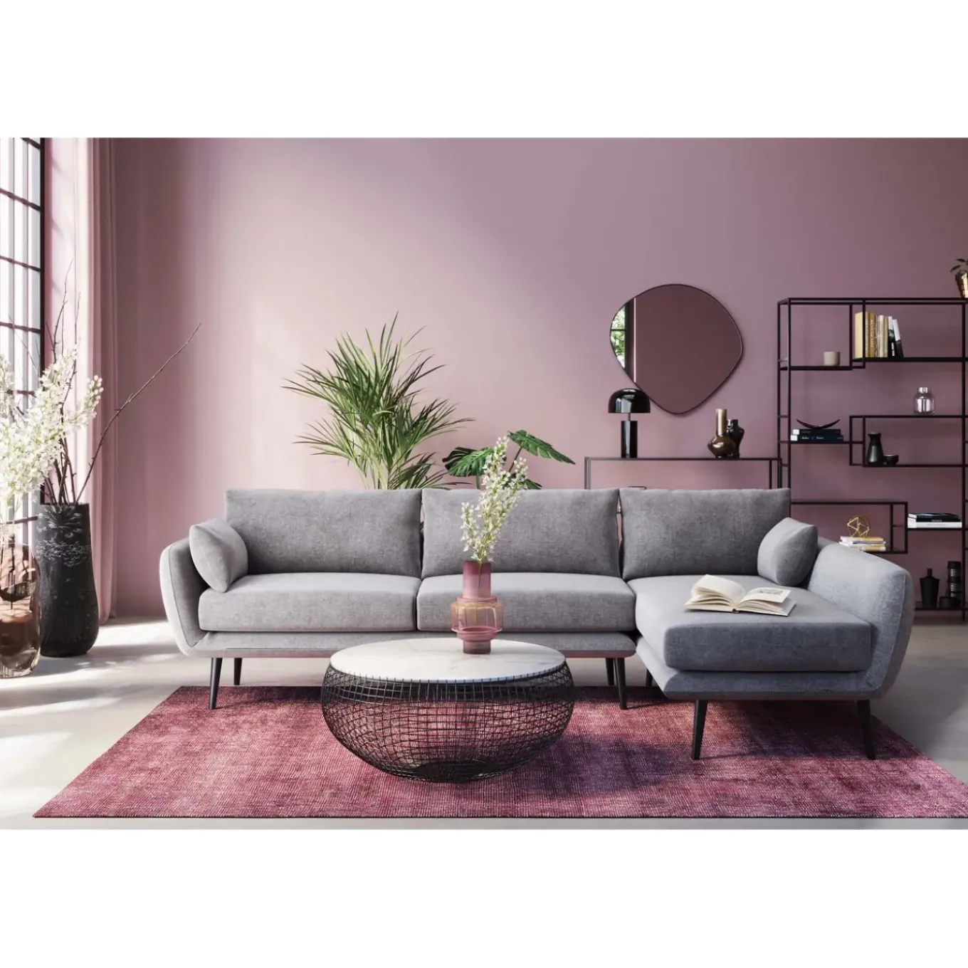 Canapés D Angle Amalfi Droite Gris 275Cm