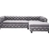 Canapés D Angle Desire Velvet Grey Droite