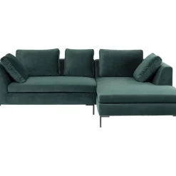 Canapés D Angle Gianni Pm Velours Vert Fonce Droite