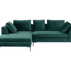 Canapés D Angle Gianni Pm Velours Vert Fonce Gauche