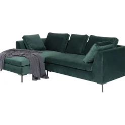 Canapés D Angle Gianni Pm Velours Vert Fonce Gauche