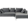 Canapés D Angle Gianni Pm Velours Gris Droite