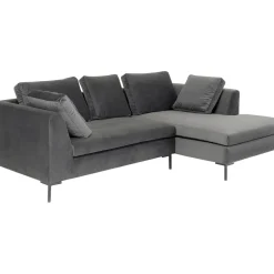 Canapés D Angle Gianni Pm Velours Gris Droite