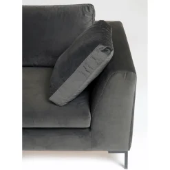 Canapés D Angle Gianni Pm Velours Gris Droite