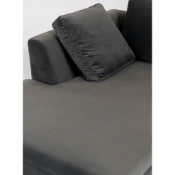 Canapés D Angle Gianni Pm Velours Gris Droite
