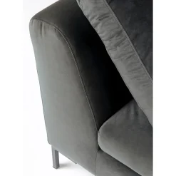 Canapés D Angle Gianni Pm Velours Gris Droite