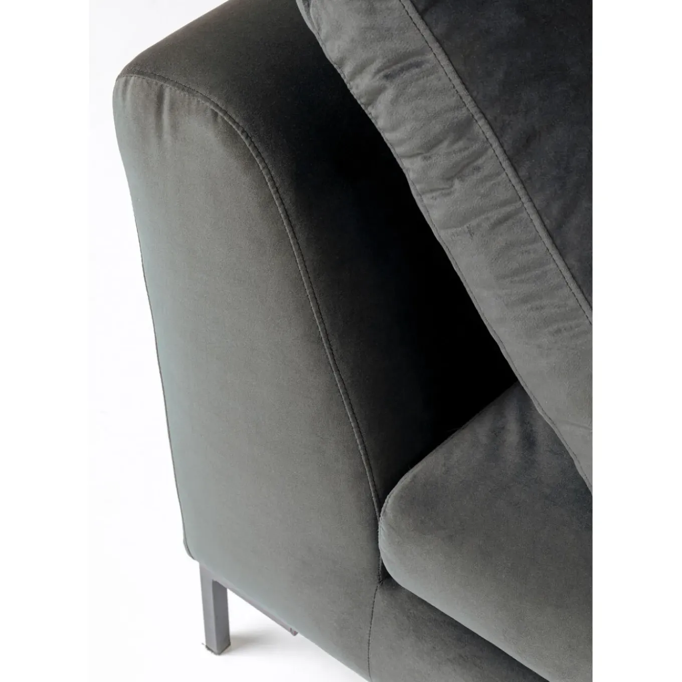 Canapés D Angle Gianni Pm Velours Gris Droite