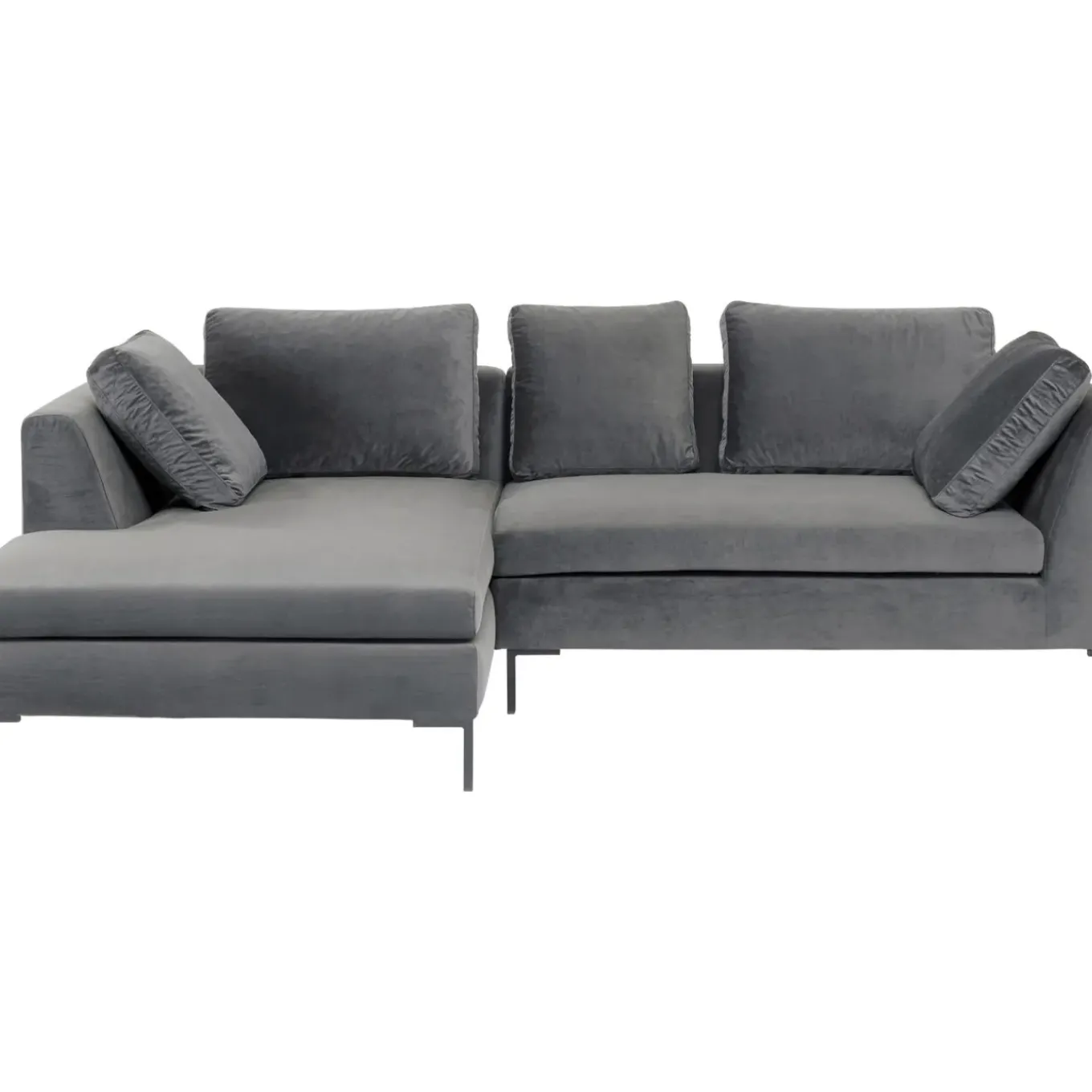 Canapés D Angle Gianni Pm Velours Gris Gauche