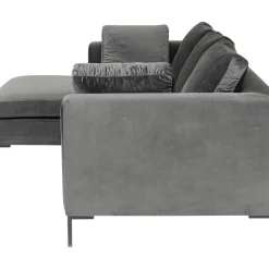 Canapés D Angle Gianni Pm Velours Gris Gauche