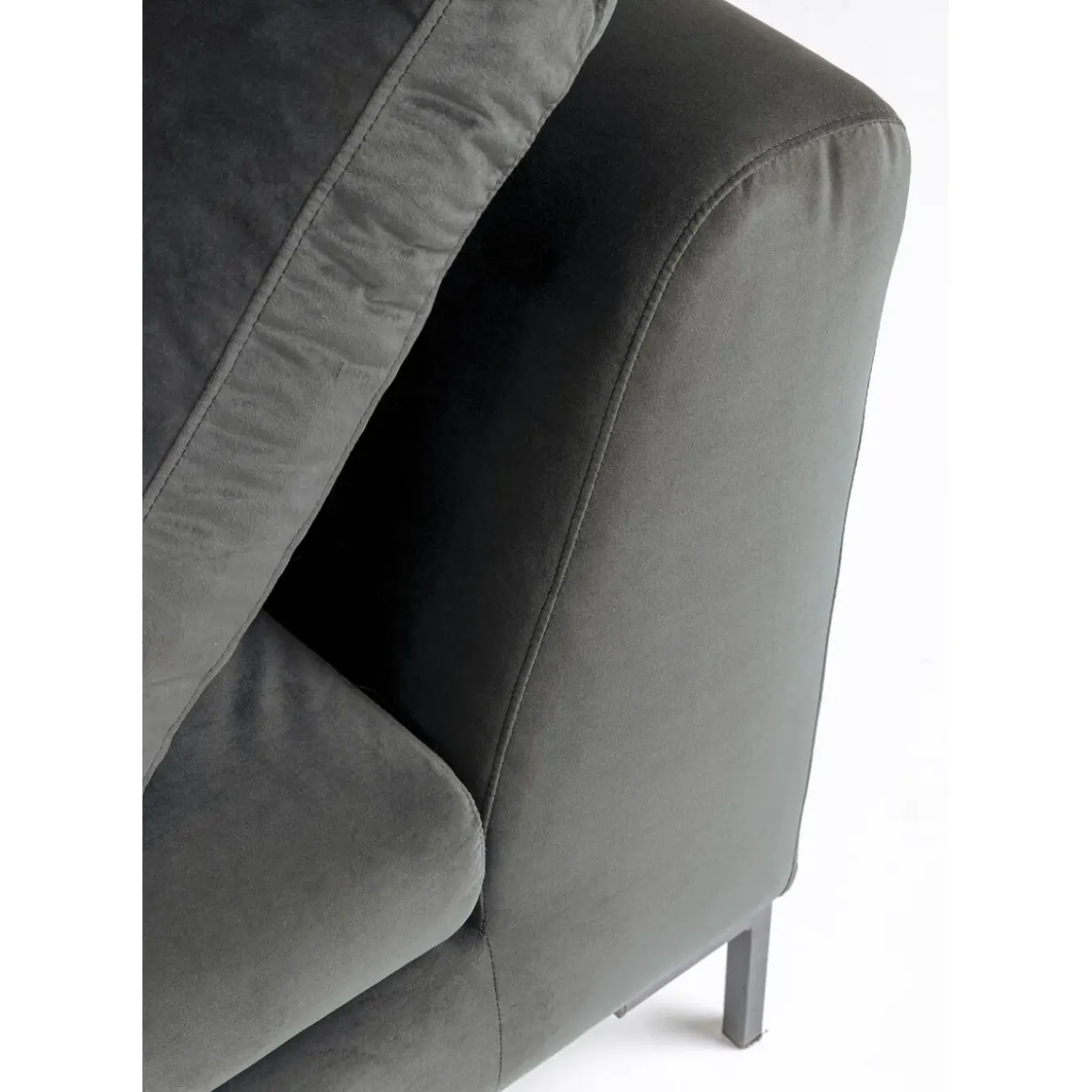 Canapés D Angle Gianni Pm Velours Gris Gauche