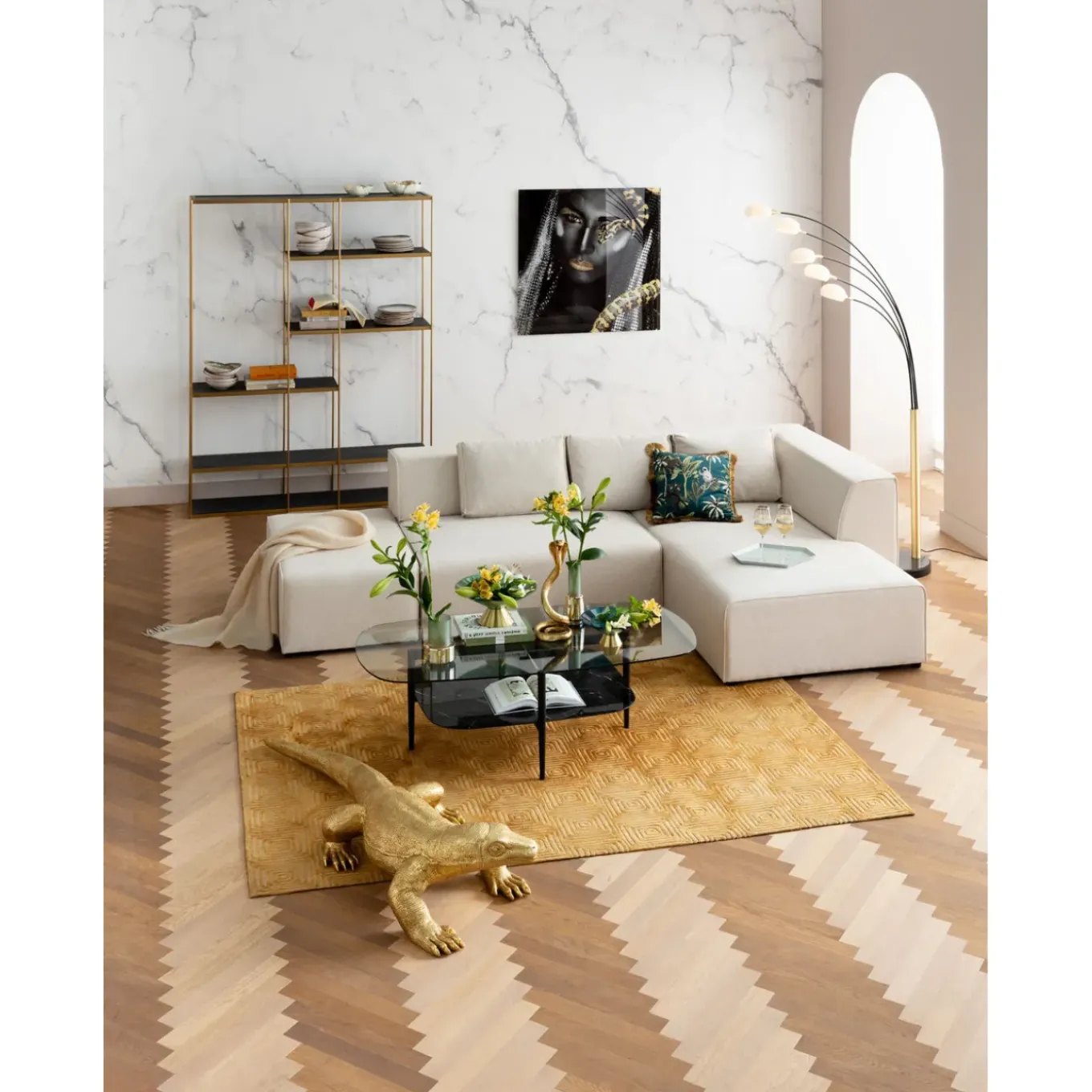 Canapés D Angle Infinity Ottomane Creme Droite