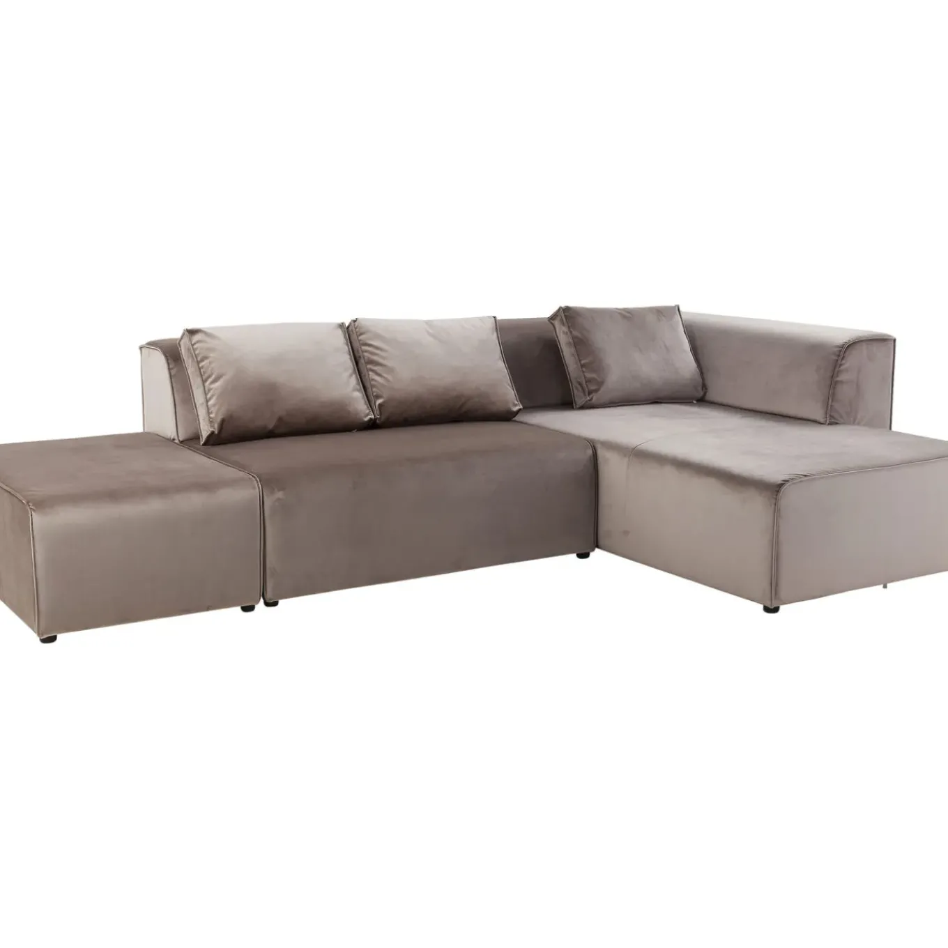 Canapés D Angle Infinity Velvet Taupe Droite
